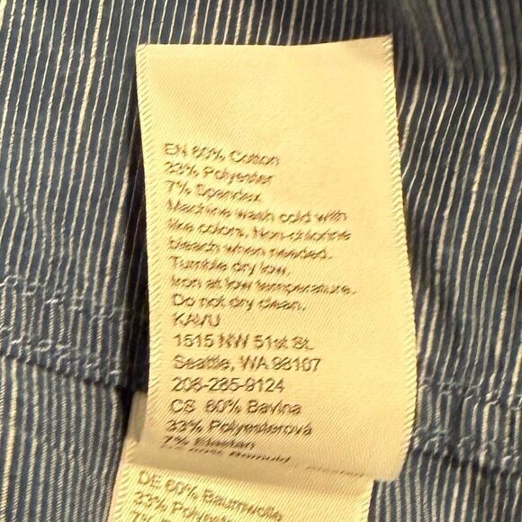 Kavu Blue Mottled Button Up Short Sleeve Casual Performance Shirt - Picture 14 of 15